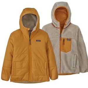 Yellow Patagonia Kids' Reversible Ready Freddy Hoody
